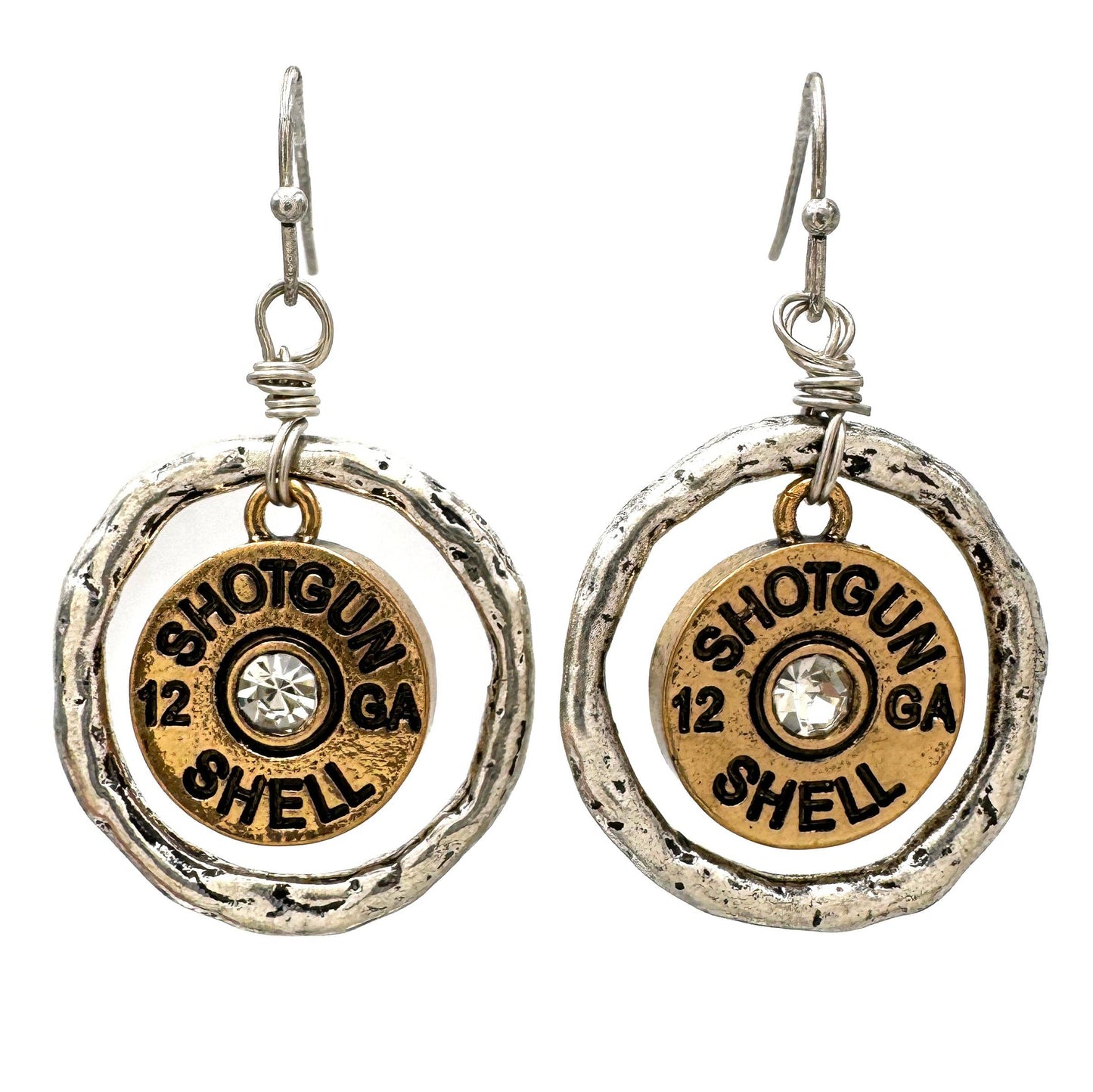 Shotgun Bullet Shell Western Dangle Earrings – Patina Finish