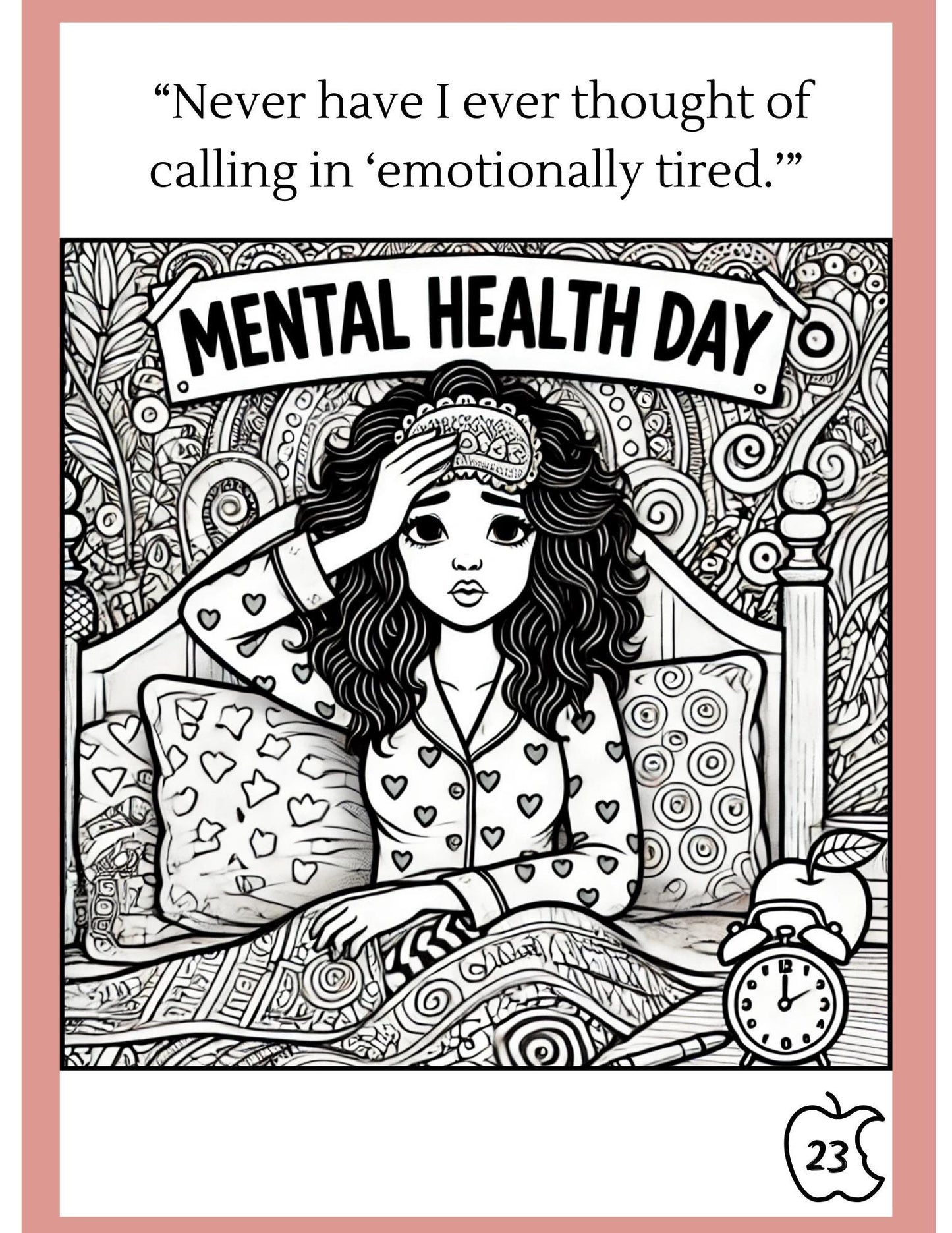 Funny Teacher Coloring Book – Inside the Teacher's Mind | Never Have I Ever Printable for Adults