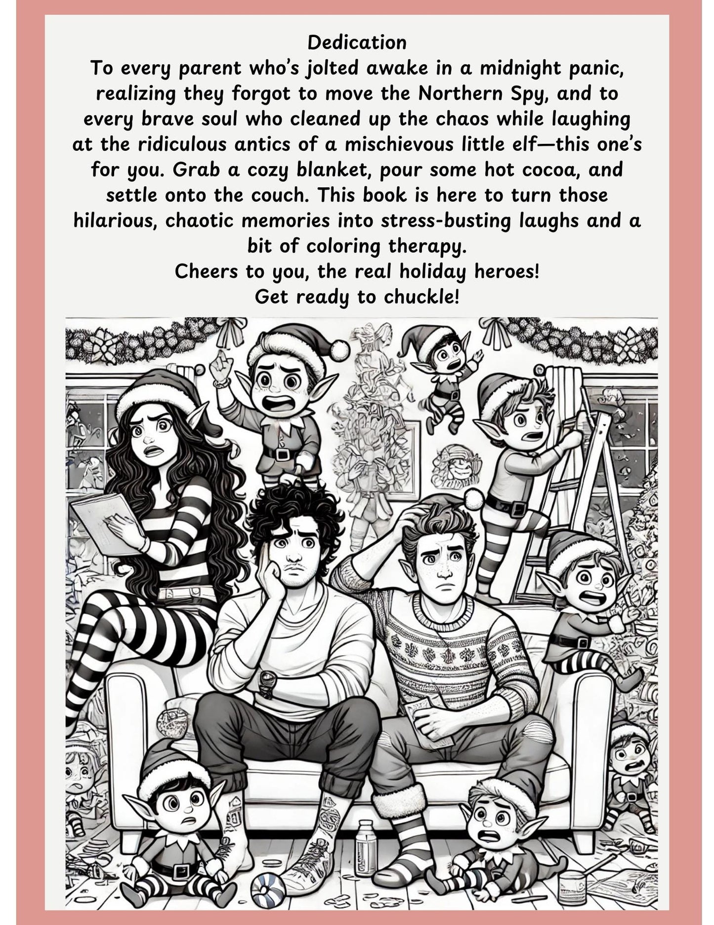 Elf Shelf Coloring Book – Funny Christmas Adult Activity | Never Have I Ever