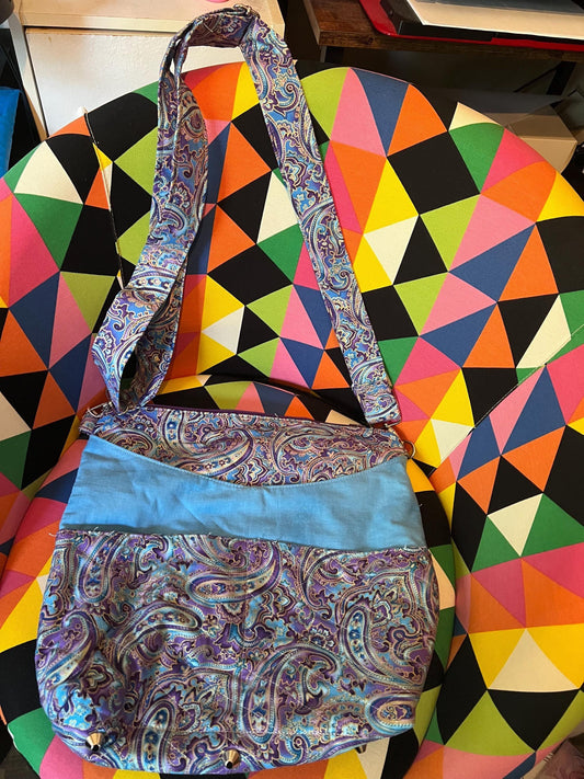 Paisley Crossbody Bag β 13x12β Quilted Purse with Inner Pockets | Adjustable & Handmade