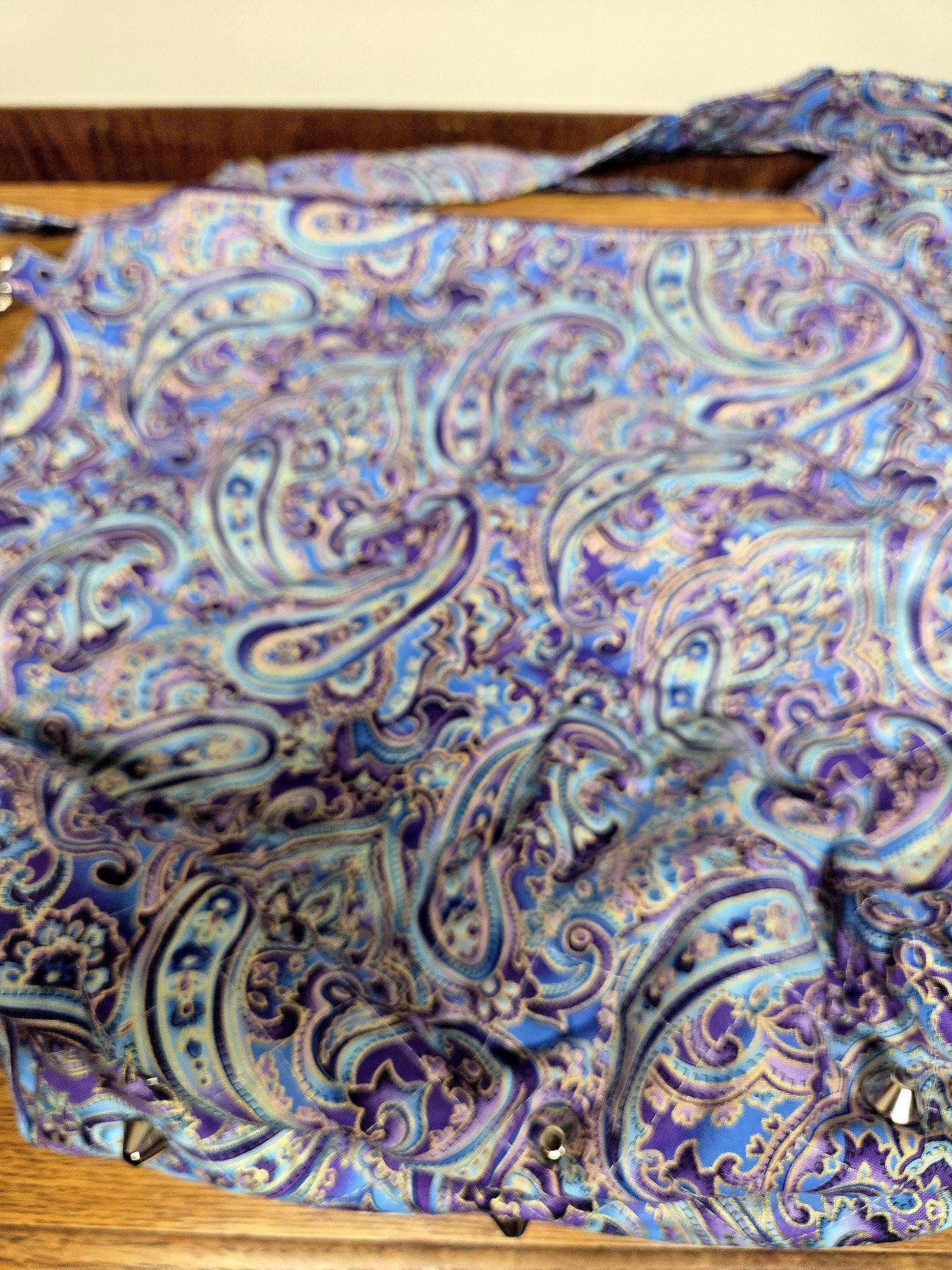 Paisley Crossbody Bag – 13x12” Quilted Purse with Inner Pockets | Adjustable & Handmade