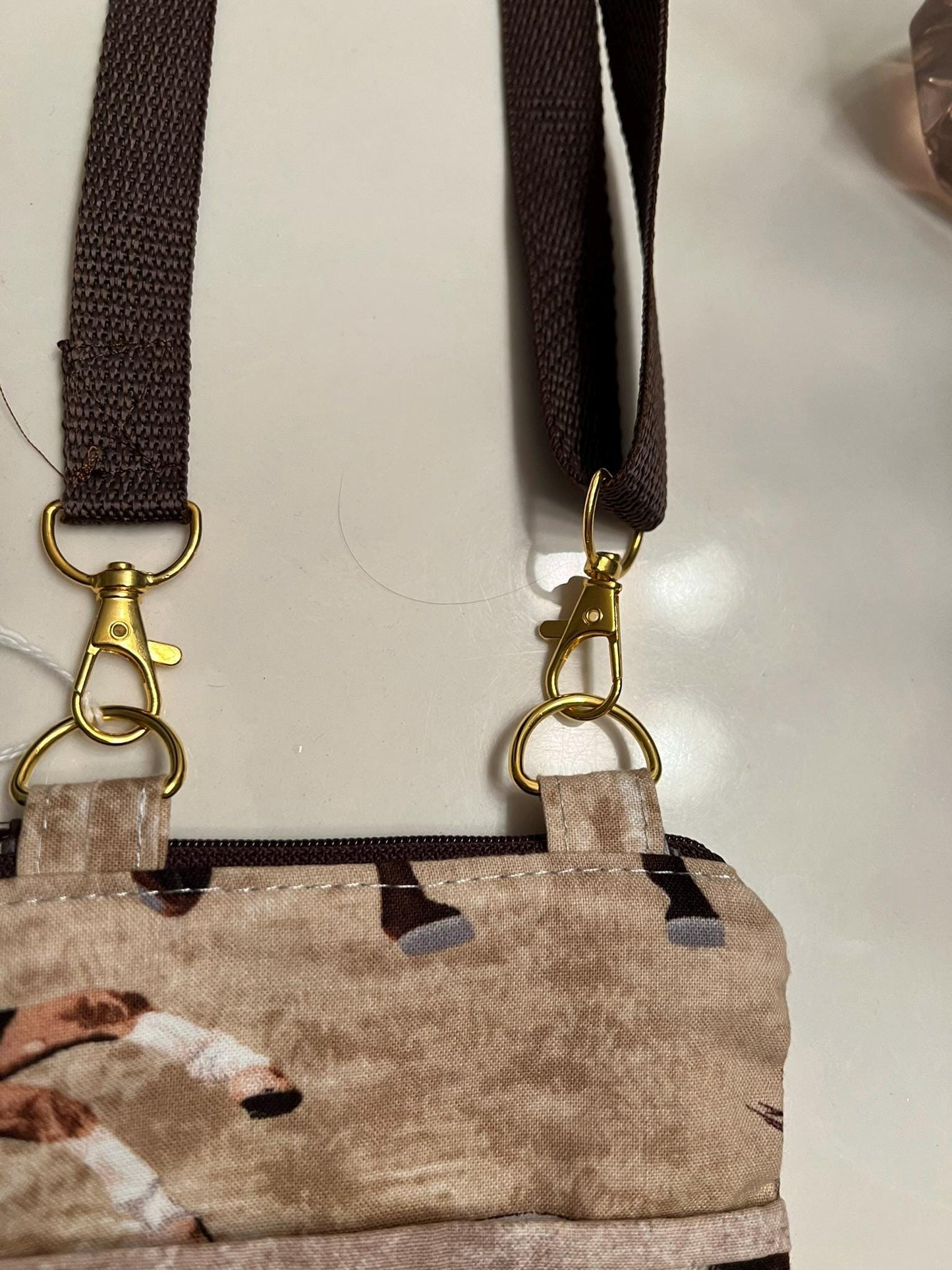 Horse Print Crossbody Bag β 6x7.5β Rodeo Purse with Pocket | Equestrian Gift for Her