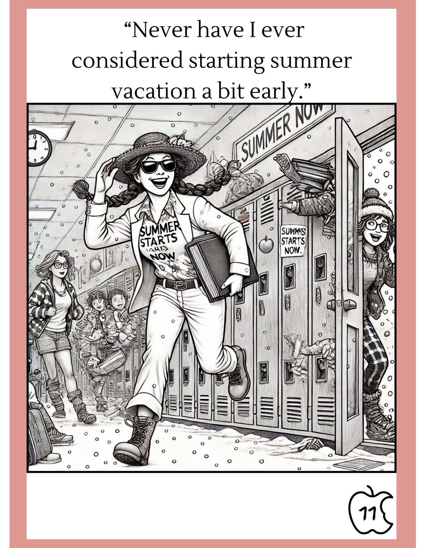 Funny Teacher Coloring Book – Inside the Teacher's Mind | Never Have I Ever Printable for Adults