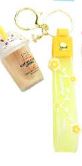 Kawaii Cat Bubble Tea Keychain Set – Milk Cap Drink Charms
