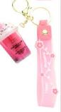 Kawaii Cat Bubble Tea Keychain Set – Milk Cap Drink Charms