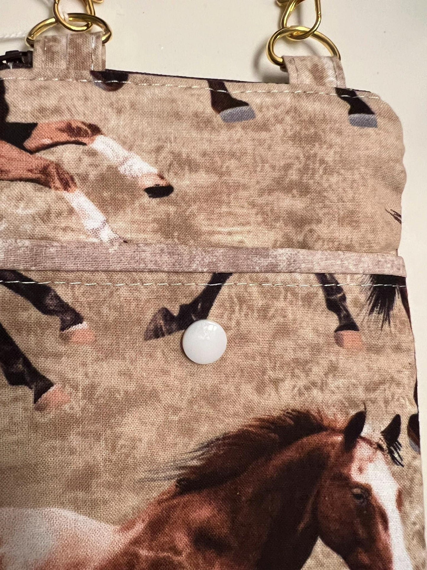 Horse Print Crossbody Bag β 6x7.5β Rodeo Purse with Pocket | Equestrian Gift for Her