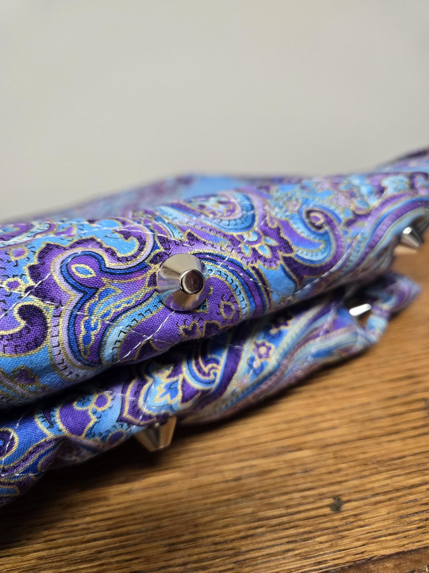 Paisley Crossbody Bag – 13x12” Quilted Purse with Inner Pockets | Adjustable & Handmade