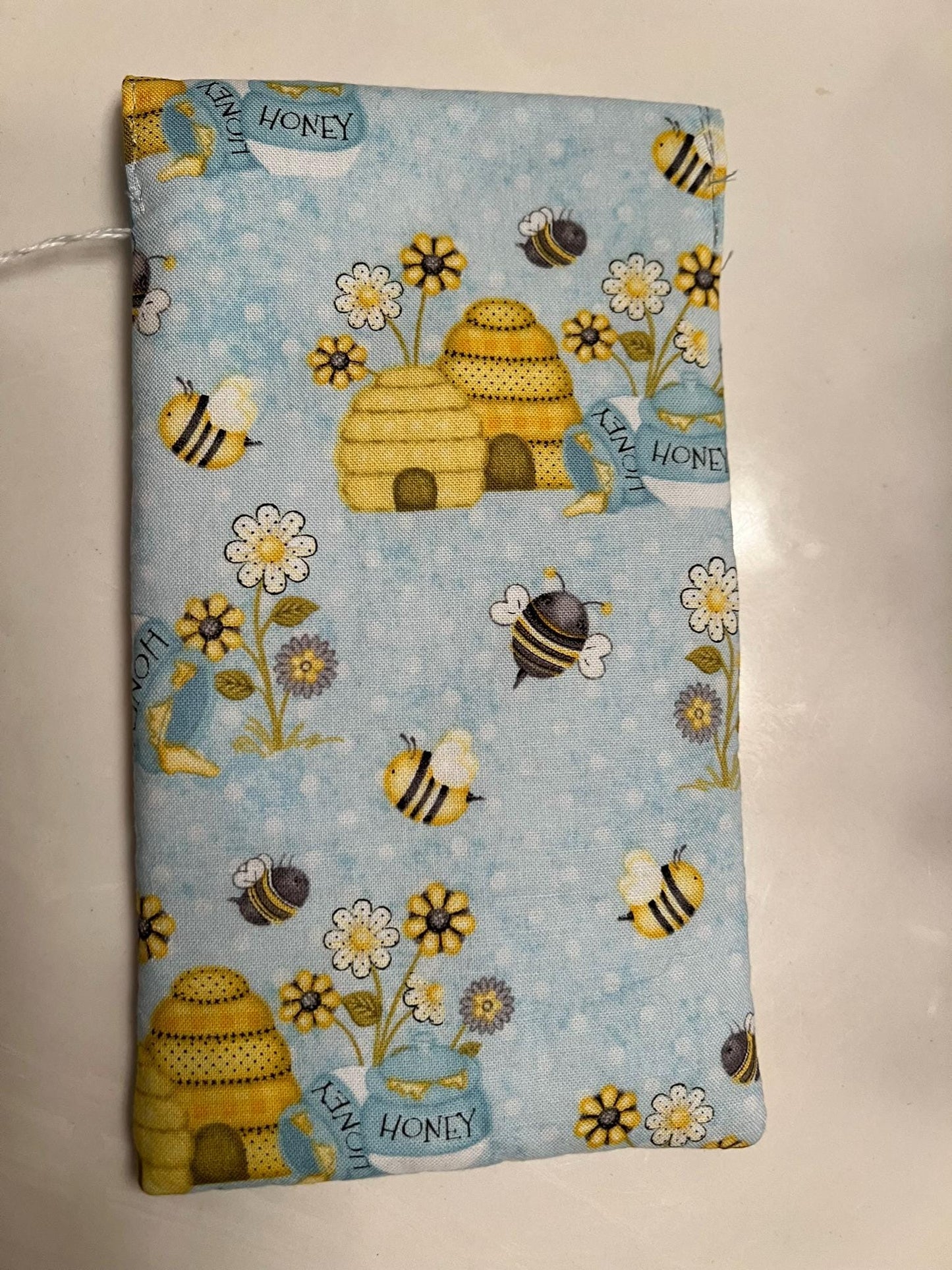 Bee Eyeglass Case ā 4x8.5ā Snap Pouch | Handmade Honeybee Gift Under 15
