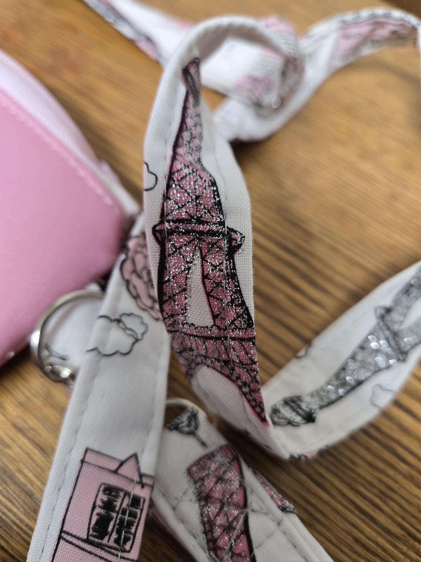 Paris Crossbody – 10x7” Sparkle Strap Bag with Pink Lining | Tween Gift Handmade
