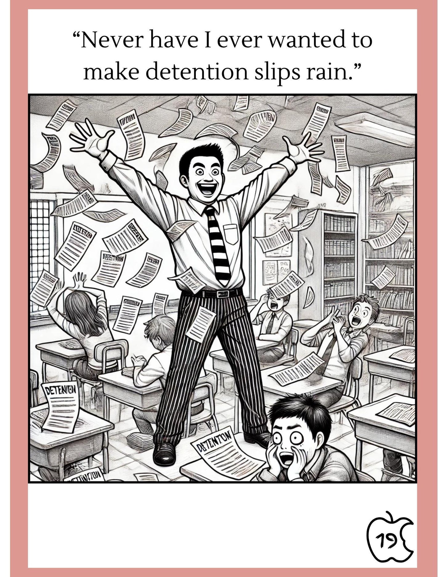 Funny Teacher Coloring Book – Inside the Teacher's Mind | Never Have I Ever Printable for Adults