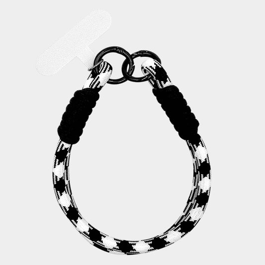 Candy Color Double Loop Phone Wrist Strap Keychain – Black or Pink Paracord Lanyard