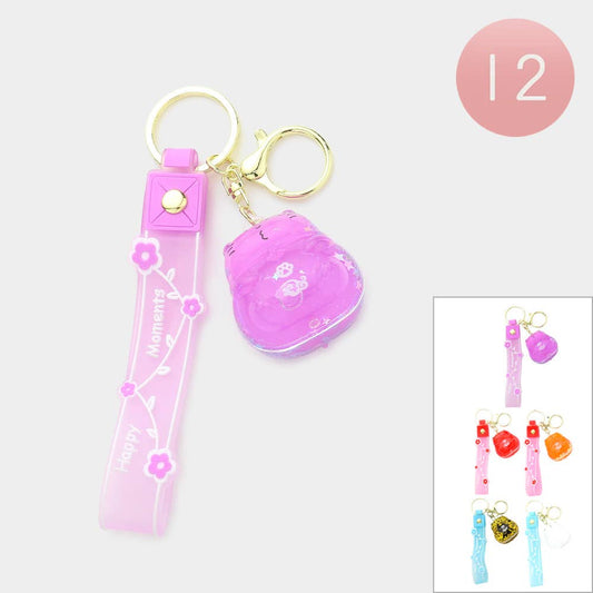 Kawaii Cat Keychain Set – Assorted Pastel Acrylic Charms