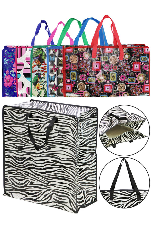 🛍️ Tall Super Sized Graphic Shopper Bag – Reusable Tote with Bold Prints